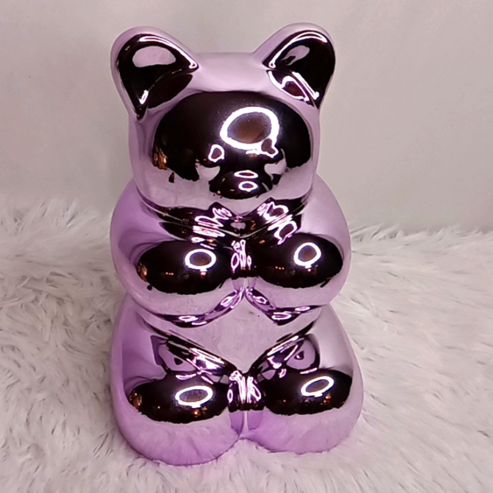 Iridescent Light Purple Teddy Bear decor🧸 💜 - Picture 1 of 7